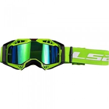 Gafas LS2 Aura Pro Negro-Verde lente iridium