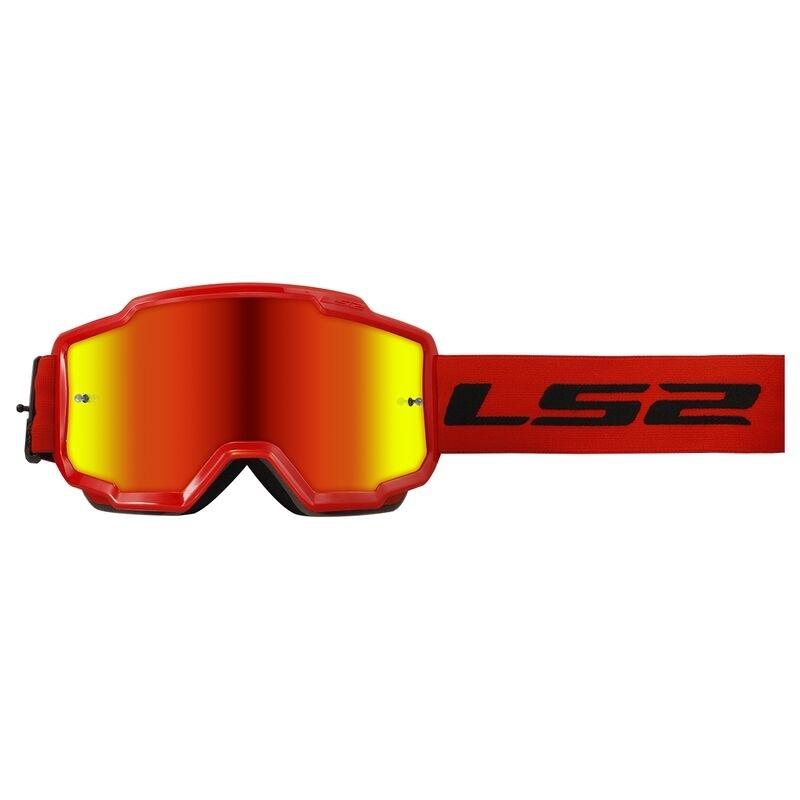 Gafas LS2 Charger rojas con cristal Iridium