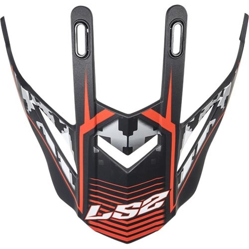 Visera casco LS2 MX436 EVO Saturn Negro mate-Rojo