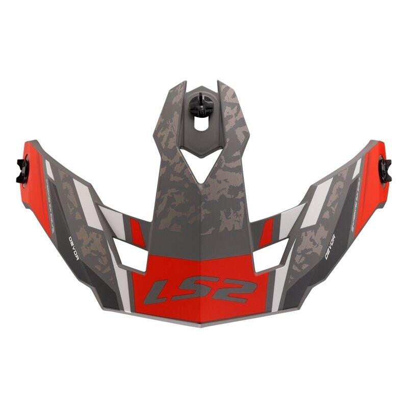 Visera casco LS2 OF606 Devor M.silver titanium red