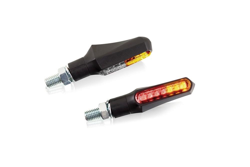 Intermitentes Puig Curve a leds delanteros con luz de posicion homologados negros  (par)