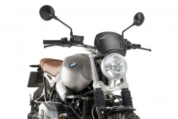 Placa frontal BMW R nineT Scrambler 2016-2020 negra mate