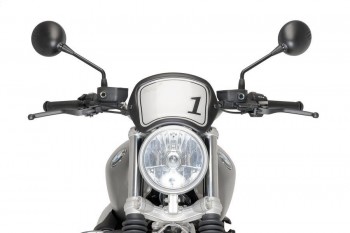 Placa frontal BMW R nineT Scrambler 2016-2020 negra mate