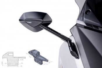 Adaptador espejos a carenado Yamaha T-Max 530 2012-2019, T-Max 560 2020-2021 lado derecho