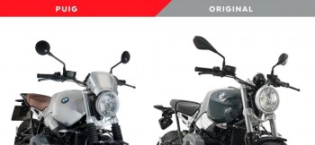 Placa frontal aluminio BMW R nineT 2014-2024 plata