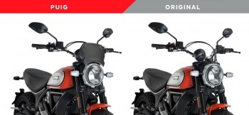 Placa frontal aluminio Ducati Scrambler negra