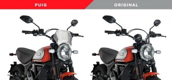 Placa frontal aluminio Ducati Scrambler plata