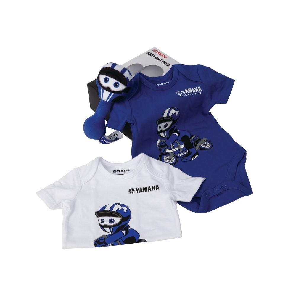 Pack de regalo para bebe Yamaha Paddock Blue (2 bodys + sonajero)