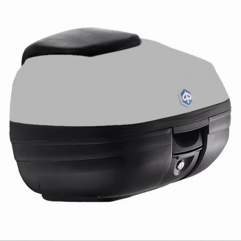 Kit Baul Piaggio MP3 300/350/400/500 desde 2018 37 litros Gris cometa 760/B (H4) respaldo negro sport