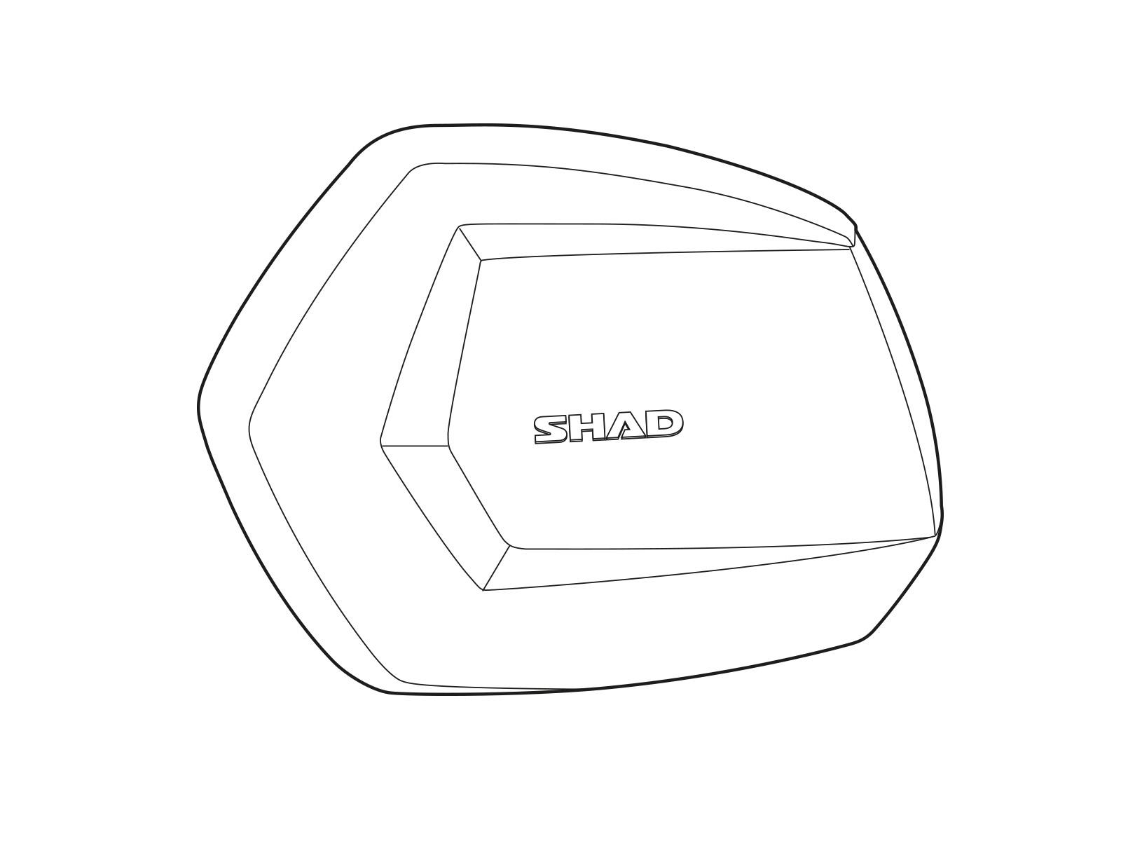 Tapa baul Shad SH35 izquierda aluminio