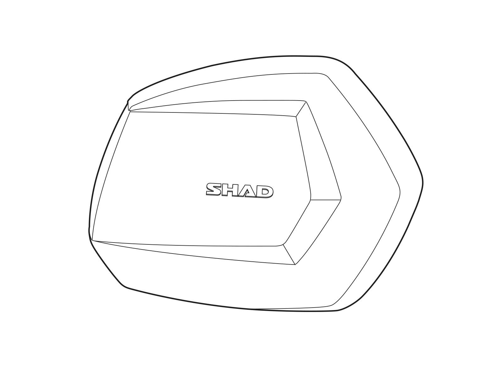 Tapa baul Shad SH35 derecha aluminio