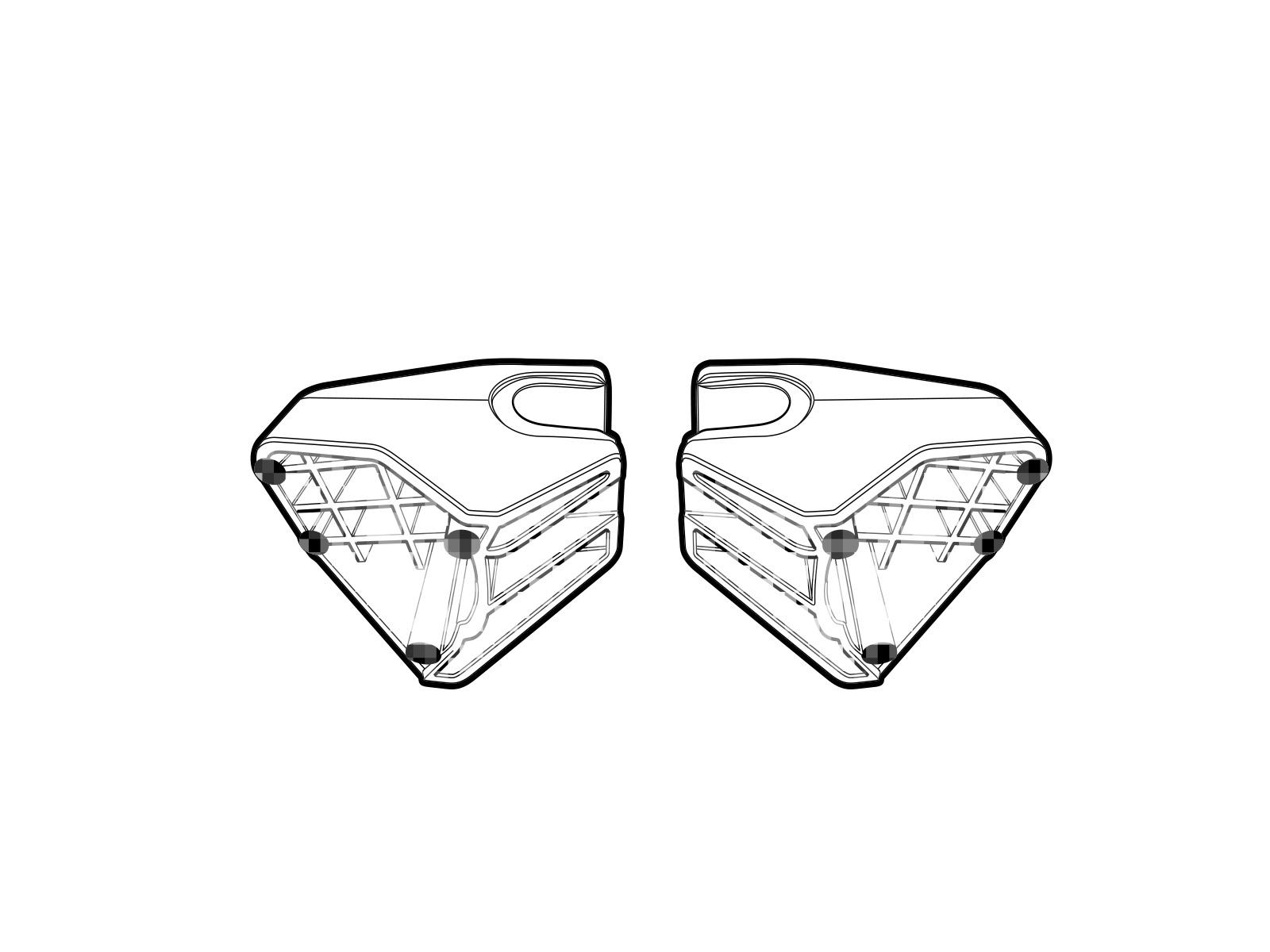 Set 3 puntos fijacion baul Shad SH35, SH36