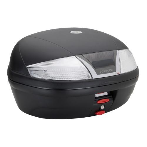 Baul 46L Kappa K46 negro base reflex blanco