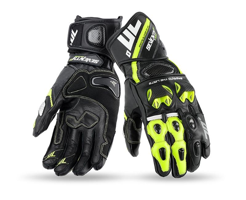 Guante SD-R12 verano racing hombre negro/amarillo fluor 3XL