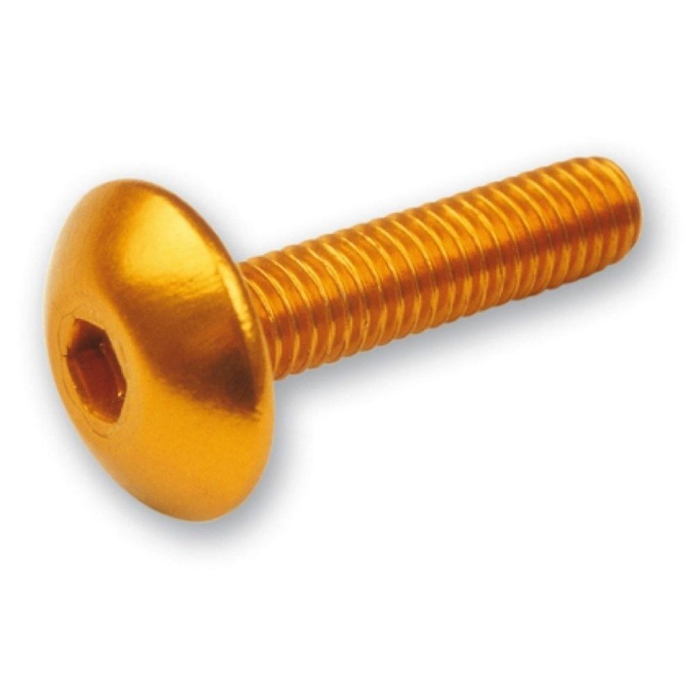 Kit 6 tornillos allen c/alomada M6x30. Oro