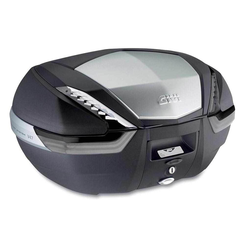 Baul 47L Givi V47 Tech aluminio anodizado reflex rojo