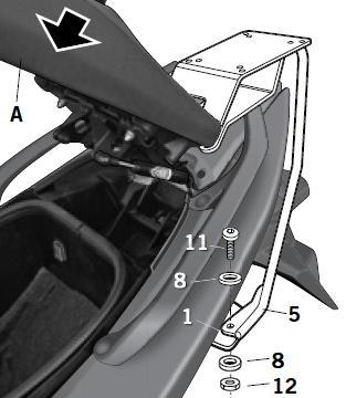 Soporte baul Shad Top master Yamaha T-MAX 500 2008-2012